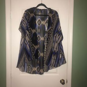 Tribal print kimono